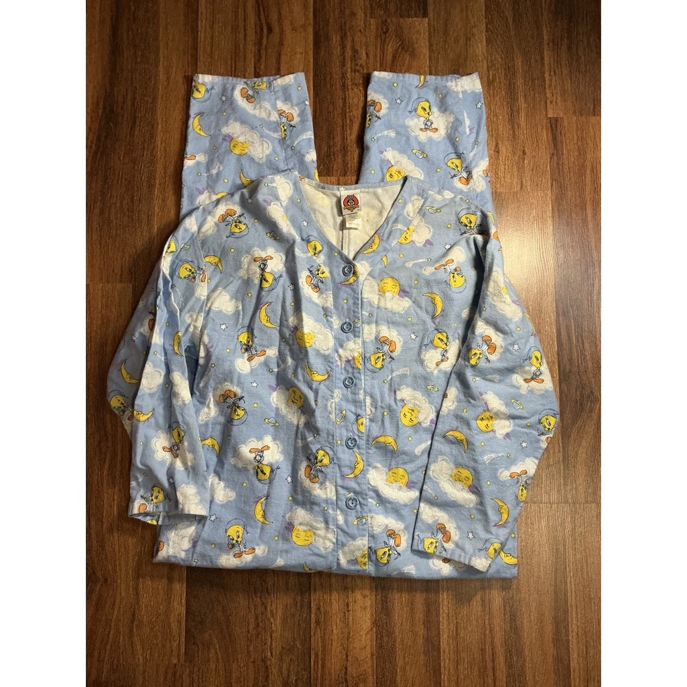 VTG 1998 Warner Bros Looney Tunes Tweety One Piece Pajamas- SMALL